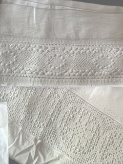 2 Überschlaglaken/Decken wenn es heiß ist 150 x 250 cm Spitze Stickerei 1 KoKi