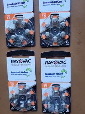 Rayovac Pro Line Advanced;  Size 13;    1,45V Hörgerätebatterien - 24 Stück