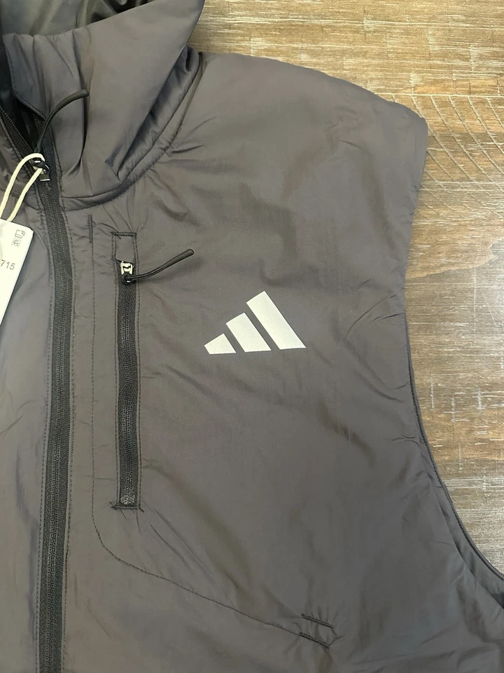 Adidas работает Adi365 жилет мужской размер M черный ClimaWarm/водоотталкивающий JM5715 $120 - Изображение 3 из 4
