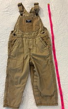OshKosh B'gosh Beige Cotton Corduroy Overall One-Piece 18-24M Pockets