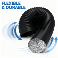 Flexible 12" 8 Feet Aluminum Ducting 4 Layer Protection Dryer Vent Hose for HVAC