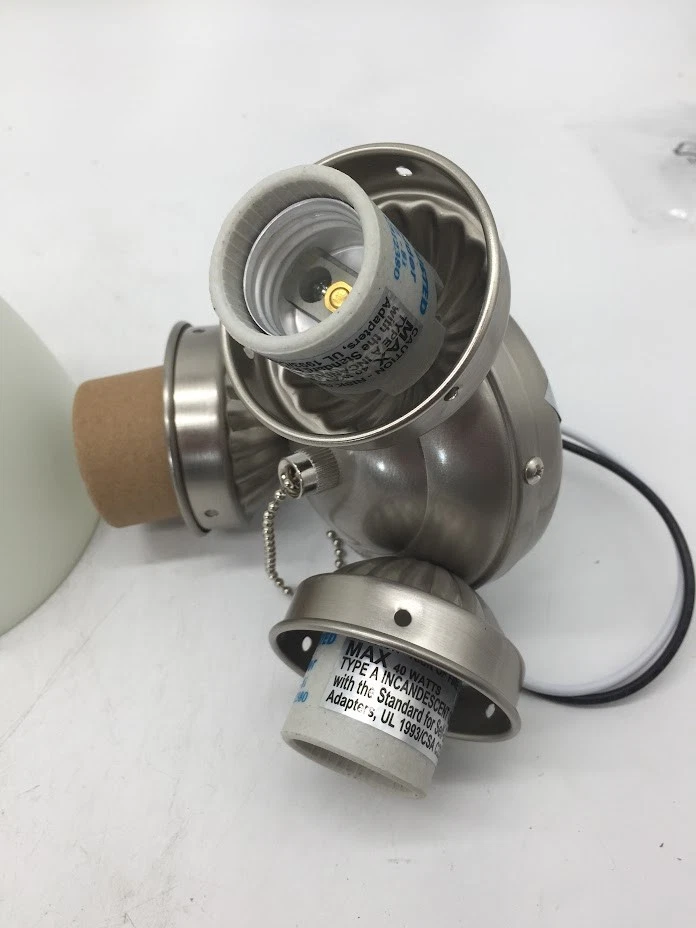 Hampton Bay 3-Light Brushed Nickel Ceiling Fan Shades LED Light Kit, 91382 - Image 3 of 4