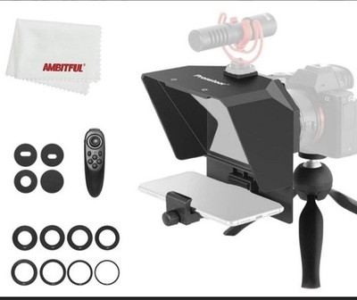 Ehrgeiziges Handy DSLR Teleprompter Kit tragbarer Beschrifter mit Fernbedienung