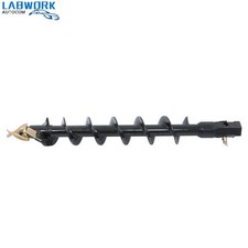 6" x 48" Auger Bit 2" Hex Collar Skid Steer Post Hole Digger Attachment