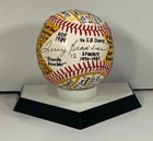Terry Bradshaw Signed ONL Baseball, VCBC SuperStats, Hand Painted, HOF, JSA