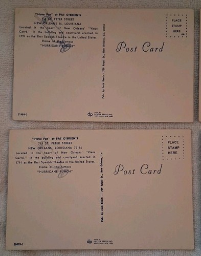 NEW ORLEANS,LOUISIANA-PAT O'BRIEN'S Restaurant. (4 Postcards) - Picture 5 of 6