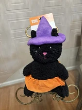 Zippy Paws Halloween Black Cat  Squeaky Plush Comfort Dog Toy 12”