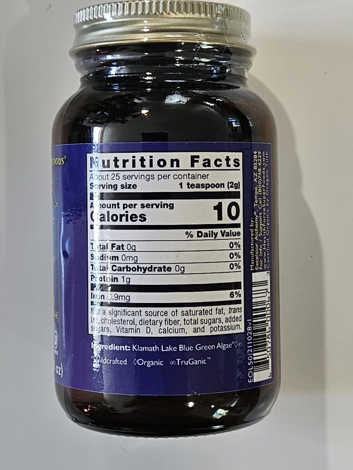 🌞 HealthForce SuperFoods, Elixer of the Lake. Klamath Lake Blue Green Algae - Image 2 of 3
