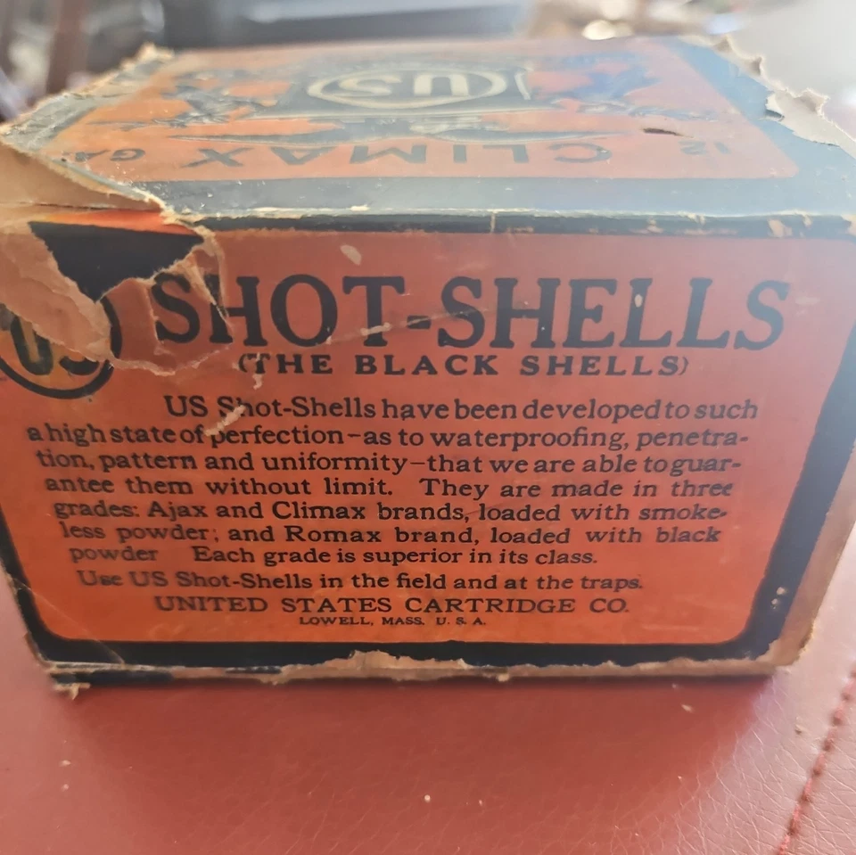 Vintage  USCC 2 piece Climax 12 ga  shotgun shell ammo box empty - Image 4 of 4