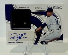 Daniel Espino 2023 Panini Immac Collection /25 Jumbo Fielding Glove Signatures