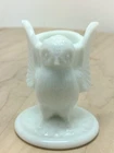 VTG WESTMORELAND MILK GLASS OWL TOOTHPICK HOLDER HAND MADE DISCONTINURED PIECE