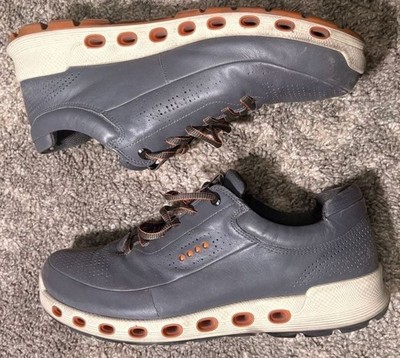 ECCO GORE-TEX  leather walking golf shoes  grey mens size  10.5