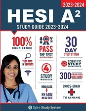 HESI A2 Study Guide: Spire Study System  HESI A2 Test Prep Guide with HE - GOOD