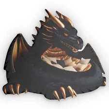 Giant Dark Dragon Lounger Cushions - Shaped Pillows