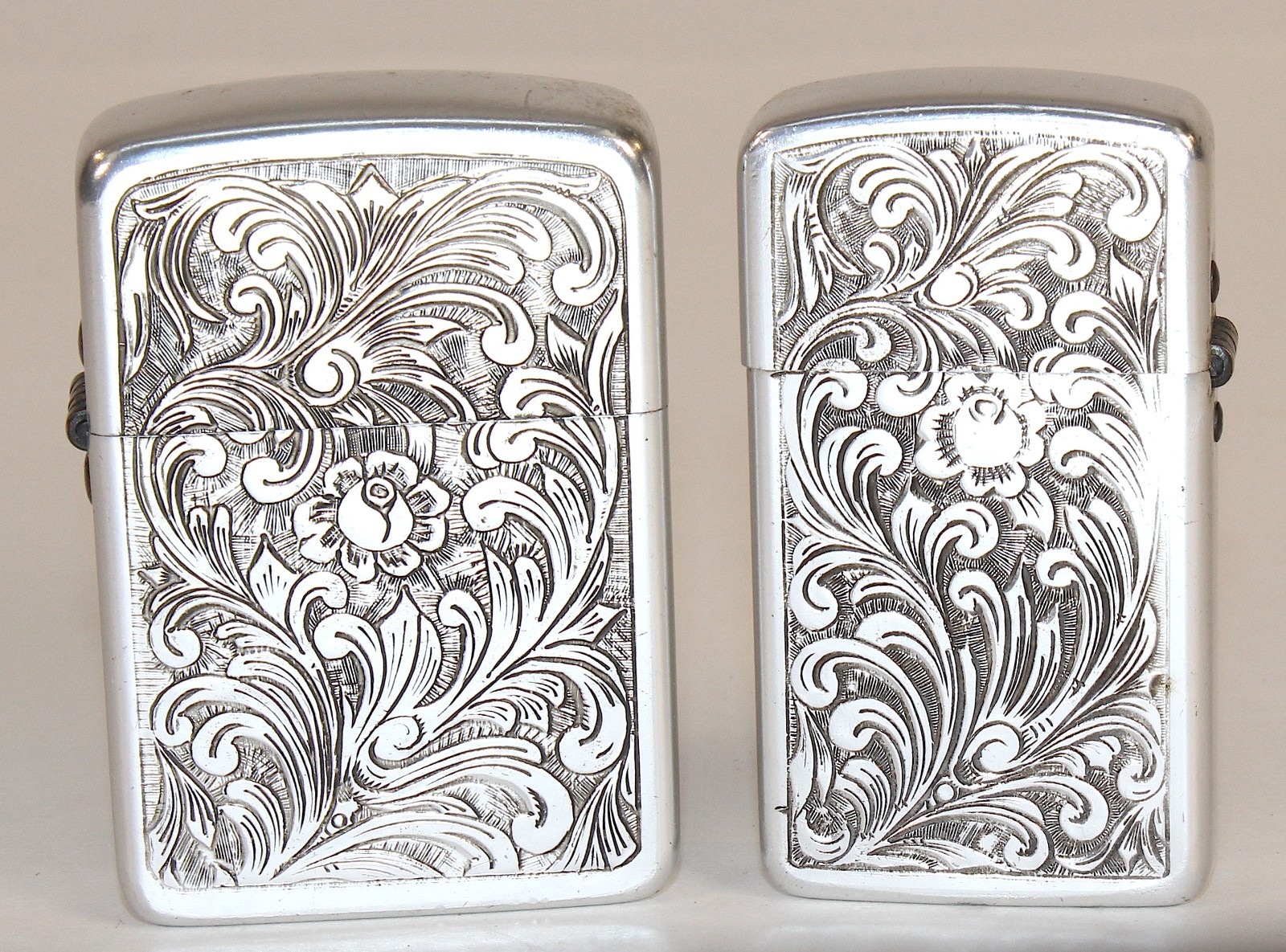 S &bull; His & Hers &bull; Engraved Aluminum Filigree &bull; Works &bull; Minty