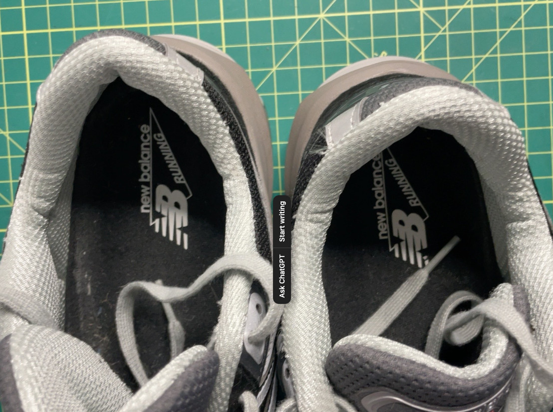 Size 10 - New Balance 990v6 Made in USA 2E Wide Black Silver image 5