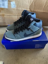 2011 Denim Nike Dunk High Premium SB Midnight Navy taglia 10,5 ossidiana NUOVO DS