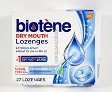 Biotene LOZENGES sugar free Xylitol 27 REFRESHING MINT sealed EXP 11/2026