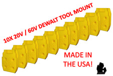 BEST FIT Yellow 10 Pack DeWALT 20V Tool Mounts / Hangers / Holders - MADE IN USA