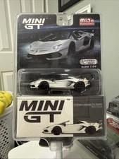 MINI GT #224 Lamborghini Aventador SVJ Roadster Bianco Canopus MiJo Exclusive