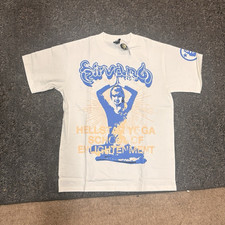 Hellstar Mens M White Graphic Print Logo Crew...