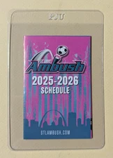2025-26 St. Louis Ambush Indoor Soccer Pocket Schedule MASL ⚽️⚽️