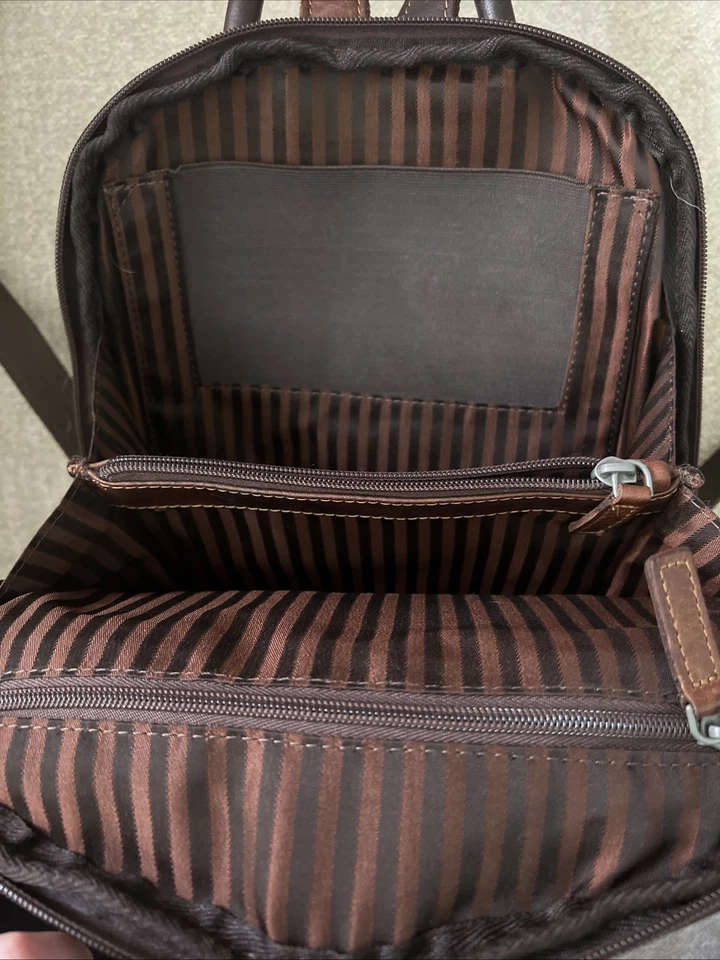 Mochila Voyager Jack Georges de cuero genuino marrón Foto 4 de 4