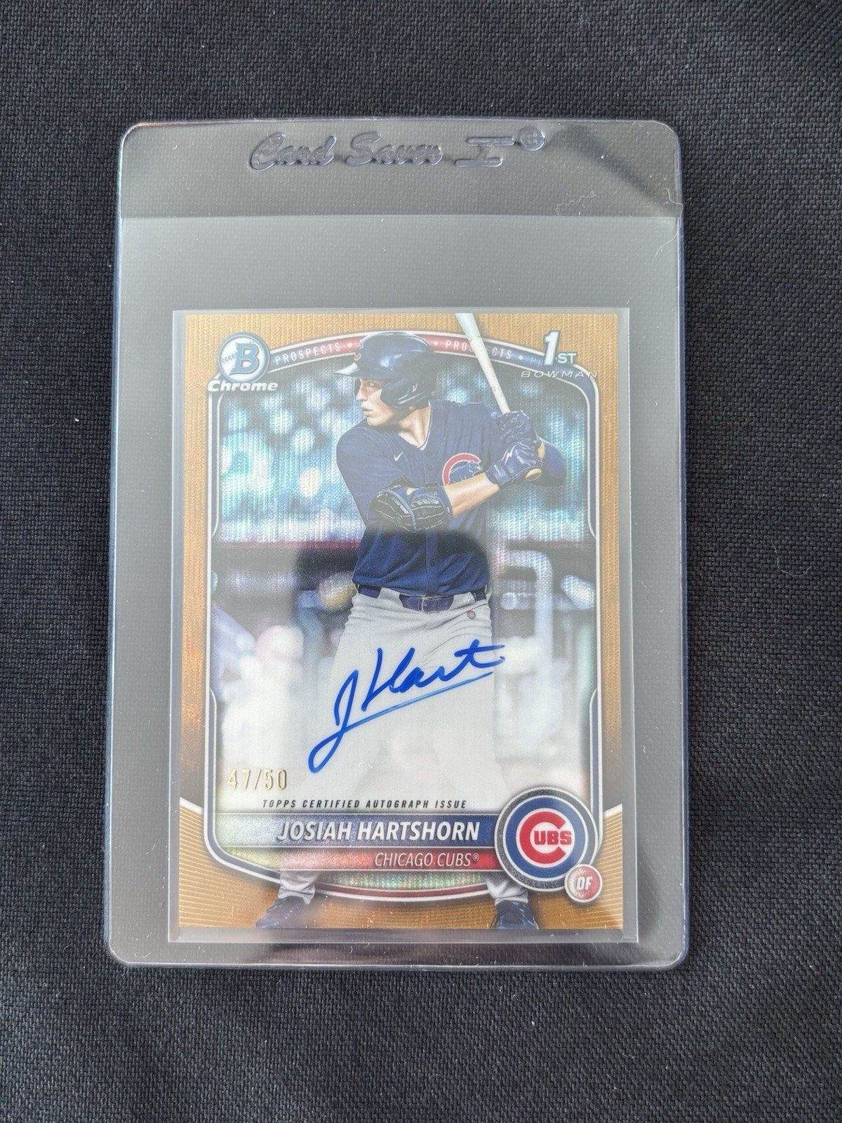 2025 Bowman Draft Josiah Hartshorn Chrome Auto Gold Wave 47/50