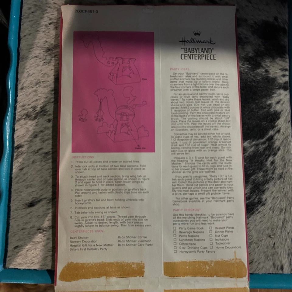Vintage Hallmark Babyland Centerpiece Baby Shower Party Decoration - Image 3 of 3