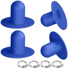 Pool Plugs for Above Ground Pools, 4-Pack with Clamps, 1.25" Strainer