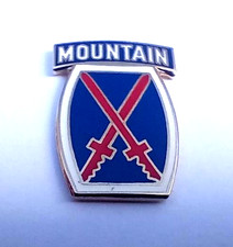 10TH MOUNTAIN DIVISION (1") US ARMY Military Hat Pin P15391 EE