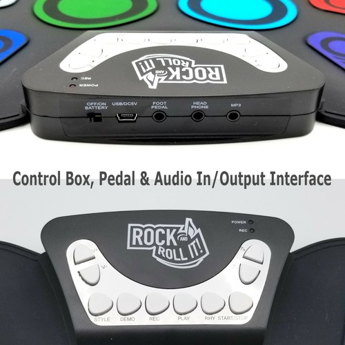 Rock And Roll It - CodeDrum. Bastoni + pedali + cuffie + libro di canzoni play-by-color - Foto 4 di 7