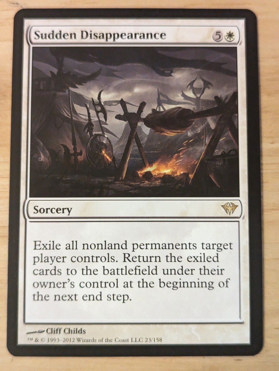 Magic the Gathering MTG Sudden Disappearance 23/158 Rare Dark Ascension DKA