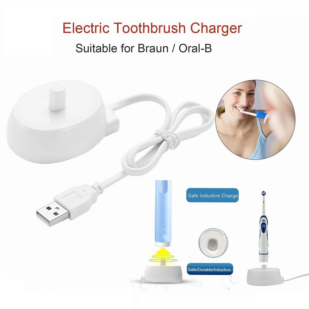 USB Plug Electric Toothbrush Charger for for Braun Oral B Charging Base