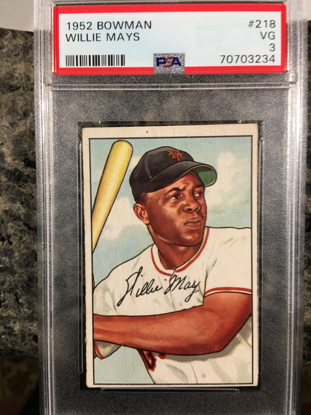 1952 Bowman #218 Willie Mays PSA 3