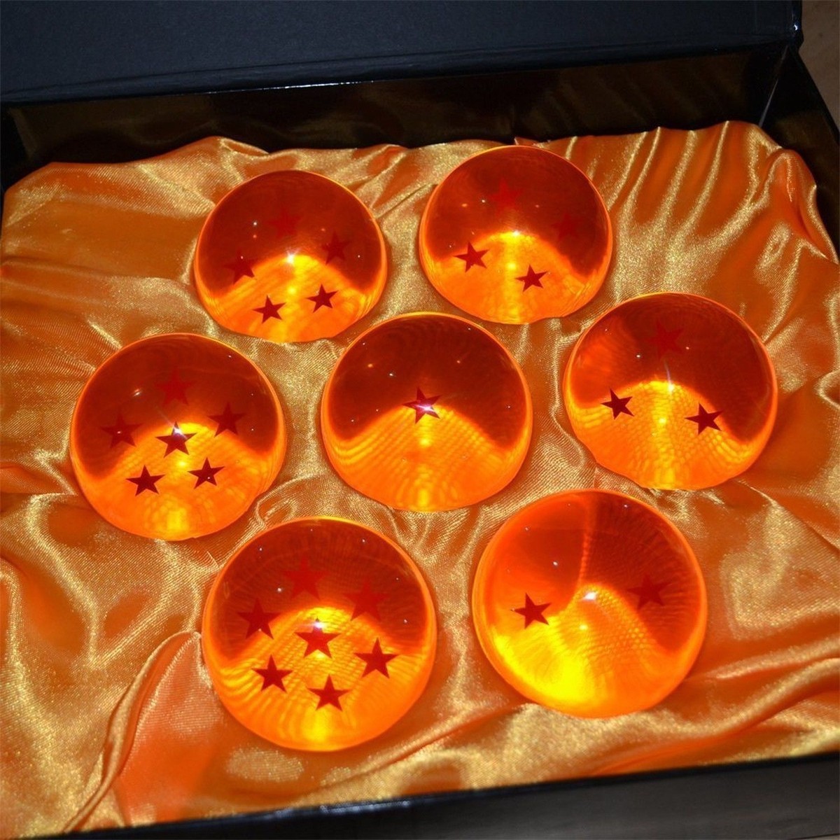 New Dragon Ball Z Stars Crystal Glass Ball 7pcs with Gift Box