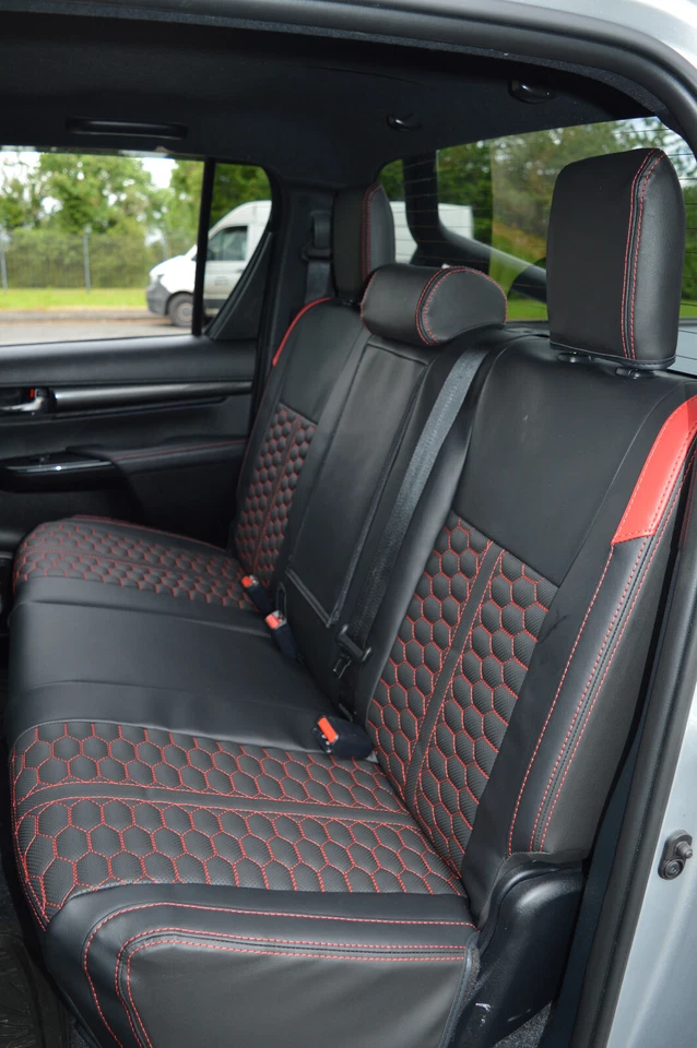 Fundas de asiento personalizadas Toyota Hilux GR AN120 8ª generación 2015 - alta calidad Foto 2 de 4