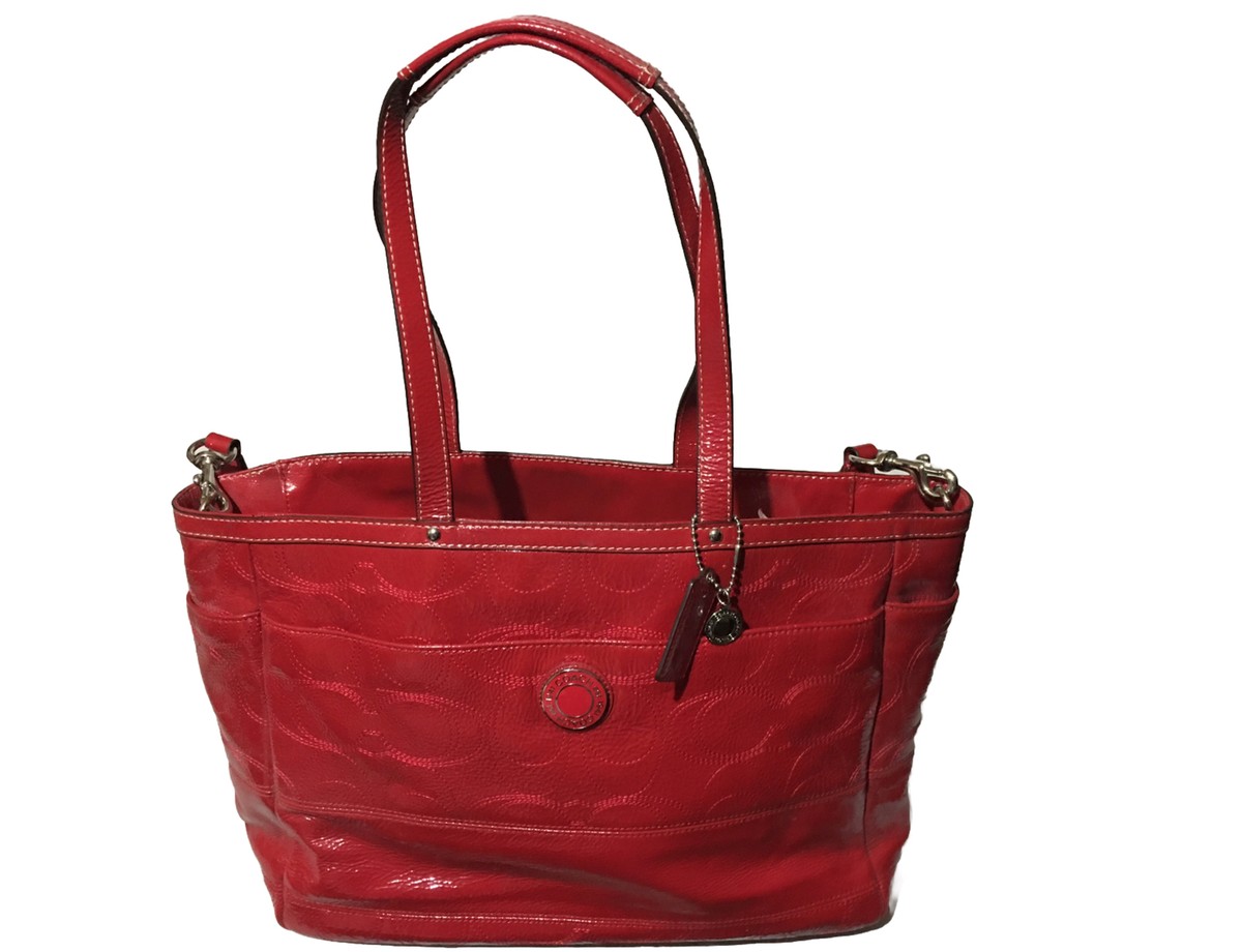 Coach Signature Patent Leather Shoulder Bag H1220- F19256 Handbag
