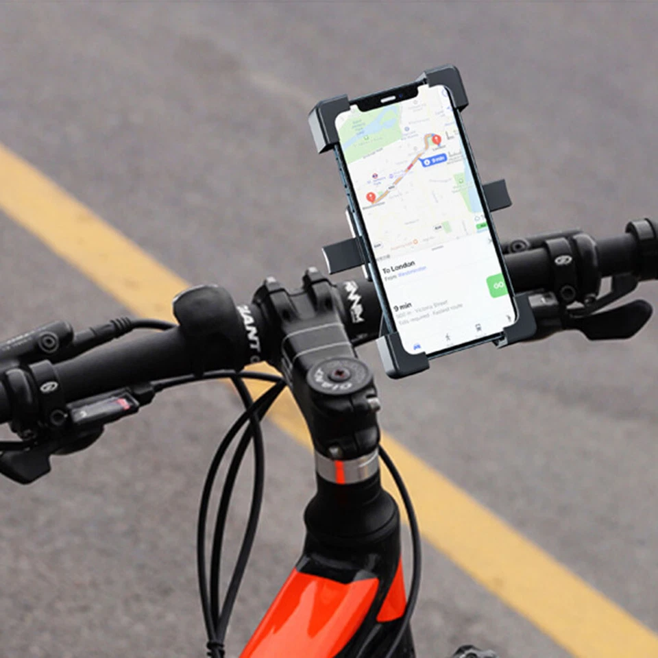 Motorcycle Bicycle Bike Handlebar Phone Mount Holder Bracket for iPhone Samsung - Image 3 of 4