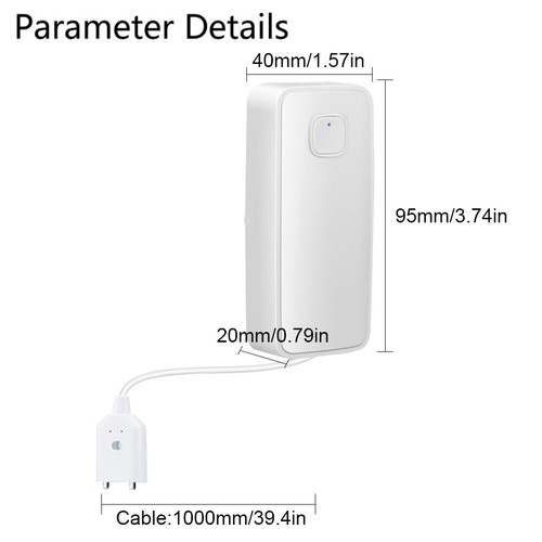 Sensore perdite acqua WIFI intelligente allarme sonoro rilevatore perdite alluvioni allarme trabocco - Foto 2 di 25