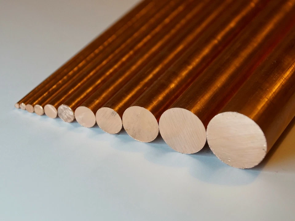 Kupfer Stange Cu99,9 Rundstangen aus Kupfer Vollmaterial Rundprofil Stab Anoden - Image 1 of 1