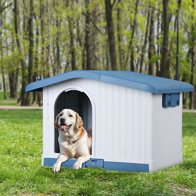 Plastic Dog House with Liftable Roof Water Resistant Puppy House