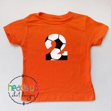 Soccer 2 Birthday Shirt Boy Girl Second Bday Toddler Sports tshirt Kids 2nd Tee