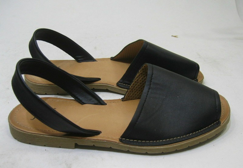 NEW LADIES Summer Black Slingback Sexy Sandals WOMEN Size 6