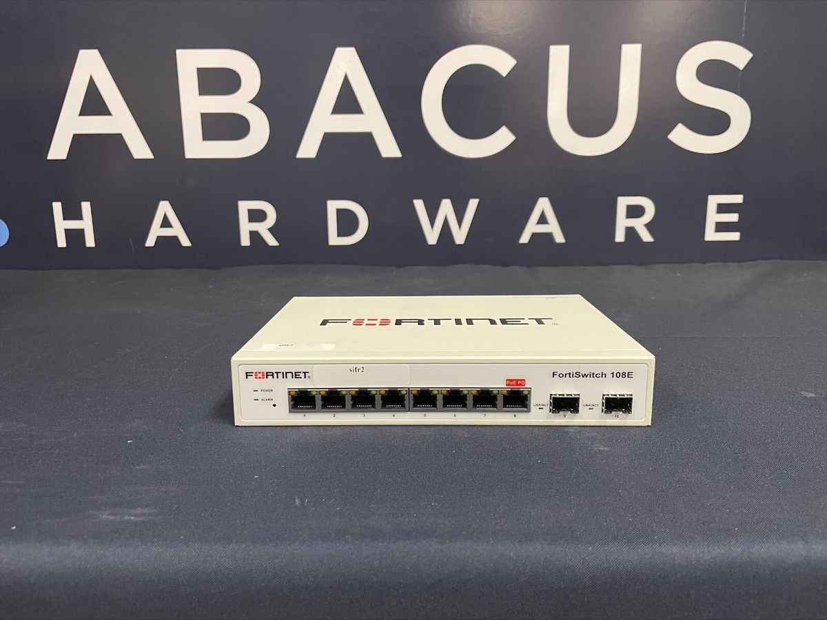 Fortinet FS-108E Fortiswitch 8 GE RJ45 + 2 SFP Ports 1YR WARRANTY