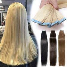 Skin Weft Tape in Remy Human Hair Extension Straight 20/40/60 Pieces Full Head