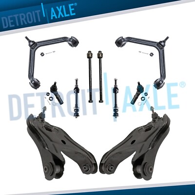 RWD Front Upper Lower Control Arms Tie Rod Sway Bar for 2002-2005 Dodge Ram 1500