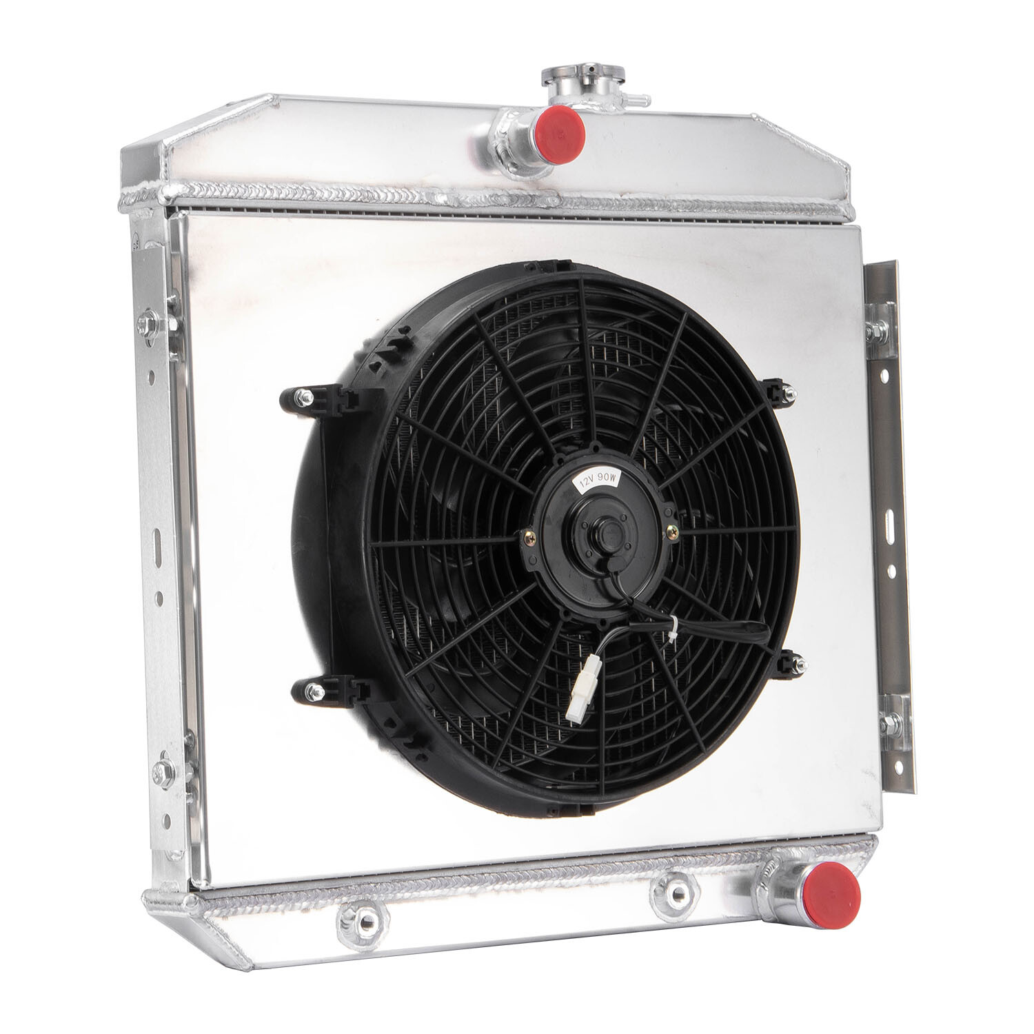 For 1955-1957 Chevrolet Bel Air Del Ray L6 DPI5056 4-Row Radiator Shroud Fan