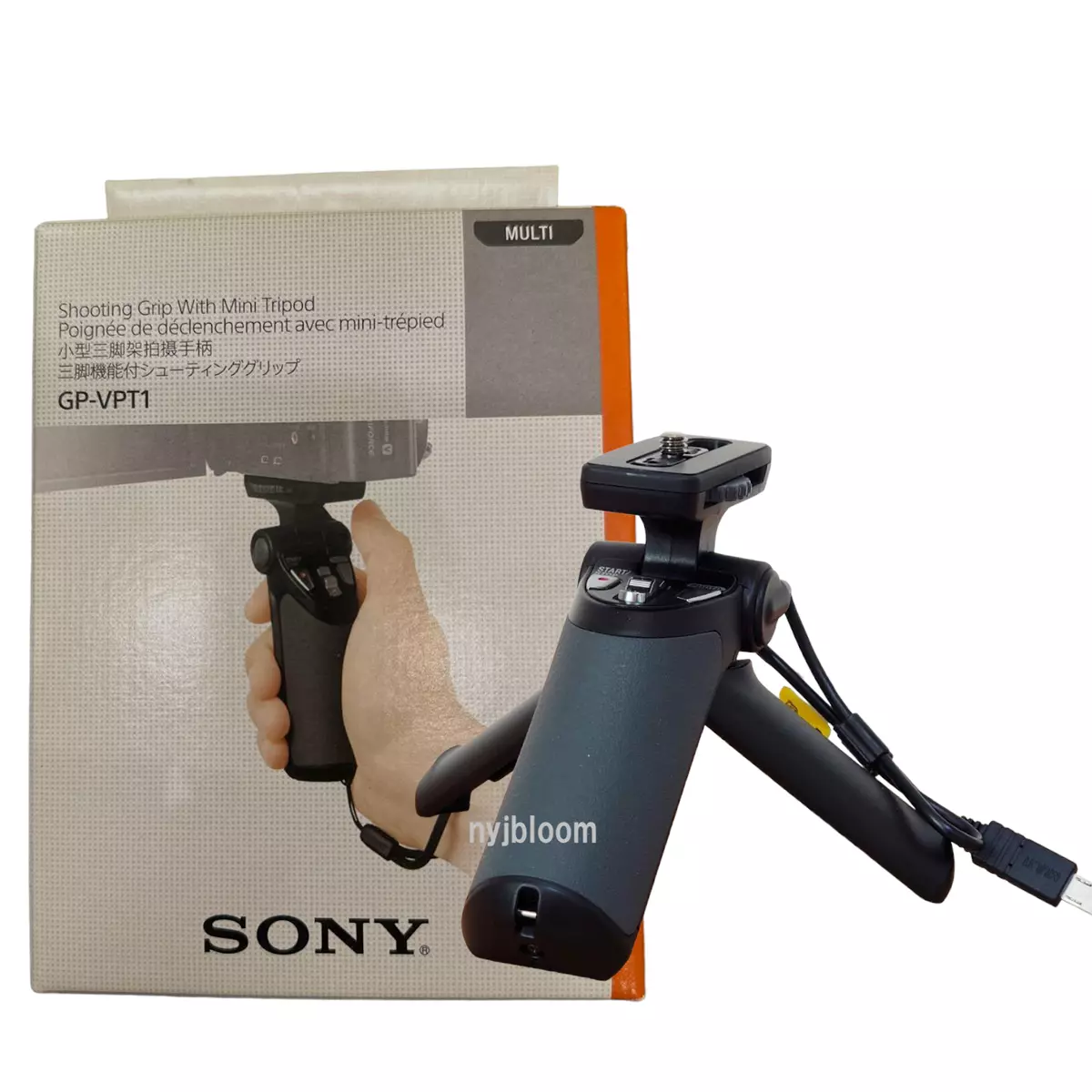 New Sony GP-VPT1 Shooting Grip with Mini Tripod Wired Remote