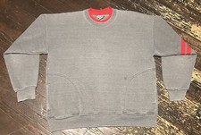 Vintage Bassett Walker Sturdy Sweats XL Asymmetric Gray Red Sweatshirt USA